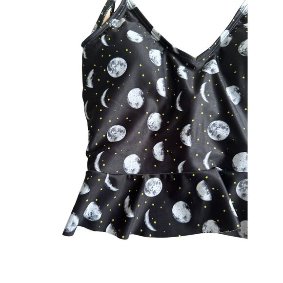KORTNI JEANE Moon Lunar Phases Print Swim Tankini Top Size XS - Picture 4 of 5